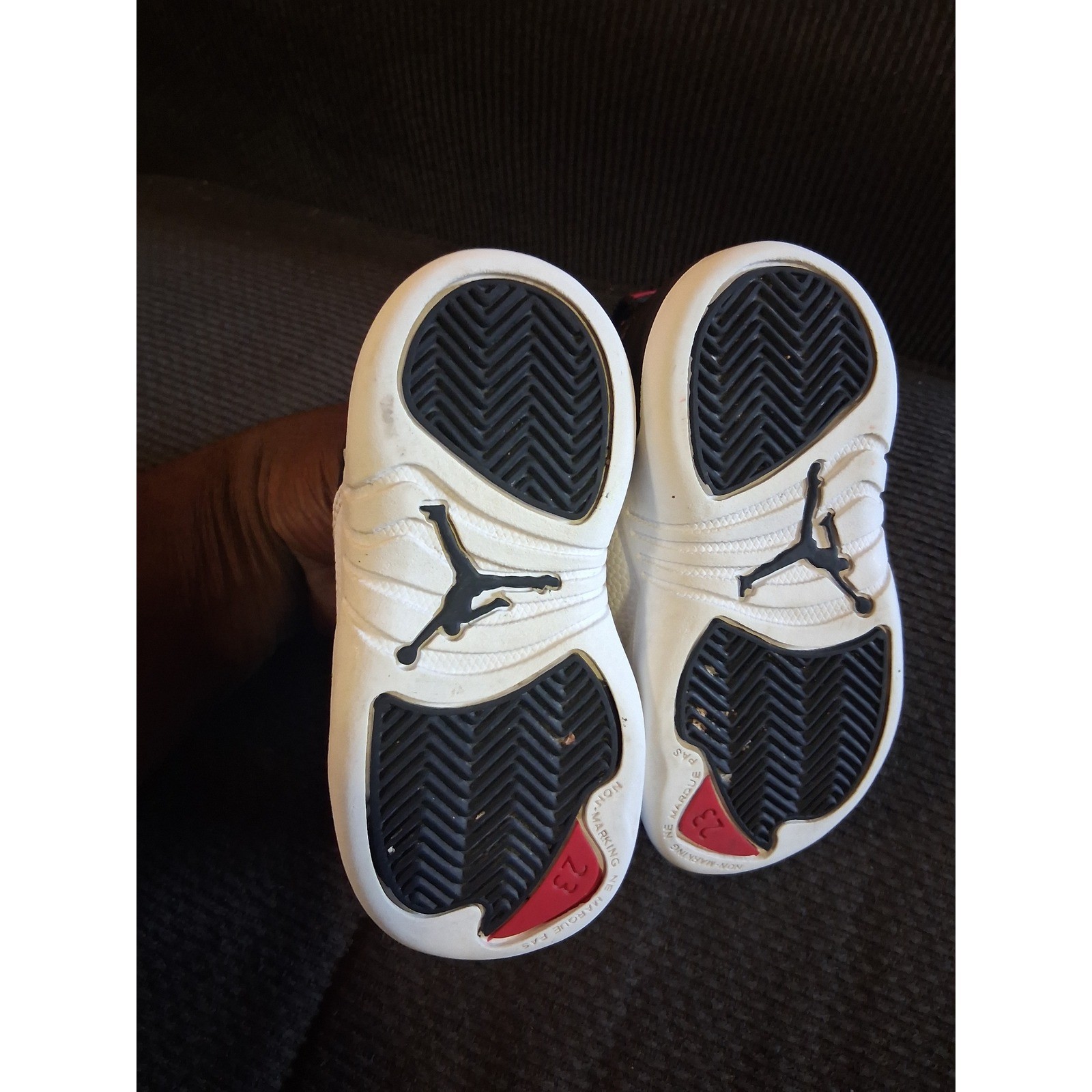 Jordan 12 Retro Playoff Black White Red Toddler Shoes 7C 850000-006