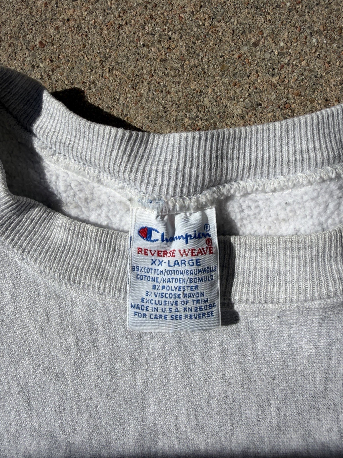 90s Miami XXL Grey Champion Reverse Weave Crewneck Sweatshirt