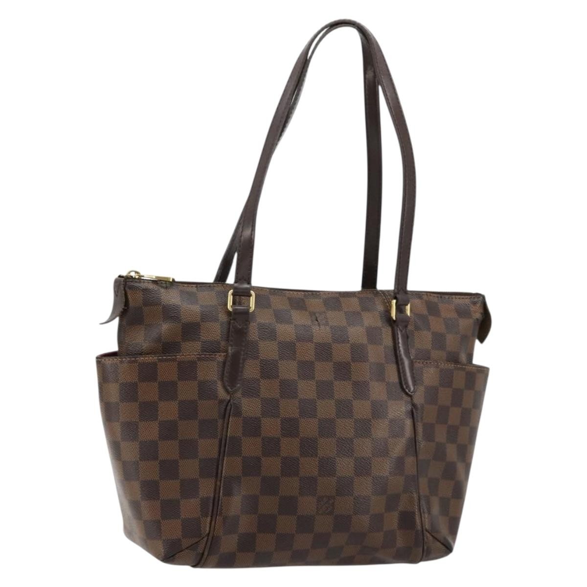 LOUIS VUITTON Damier Ebene Totally PM Tote Bag N41282 LV Auth 180448