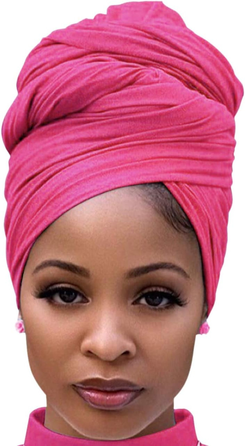 Head Wraps for Black Women Stretch Head Scarf Long African Hair Wraps Turban Hea