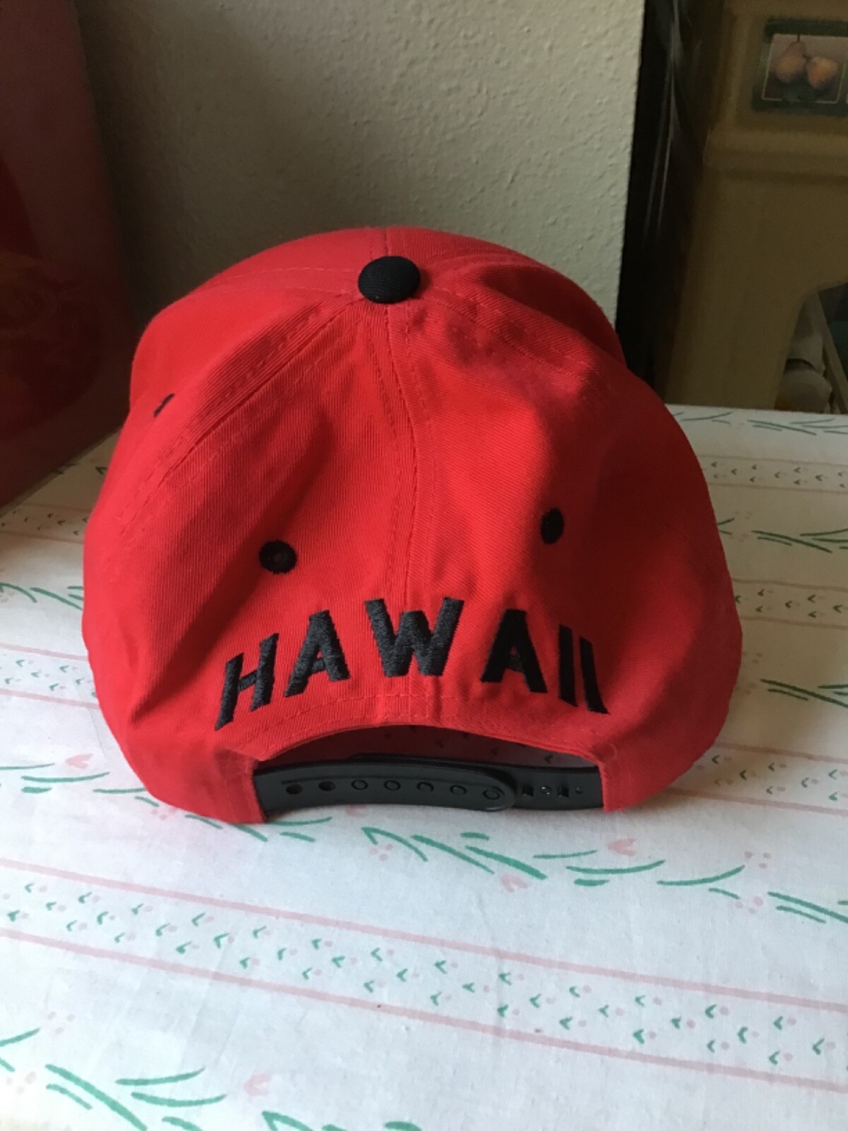 New Hawaii Top Level Baseball Cap Hat Red Floral One Size Fits All