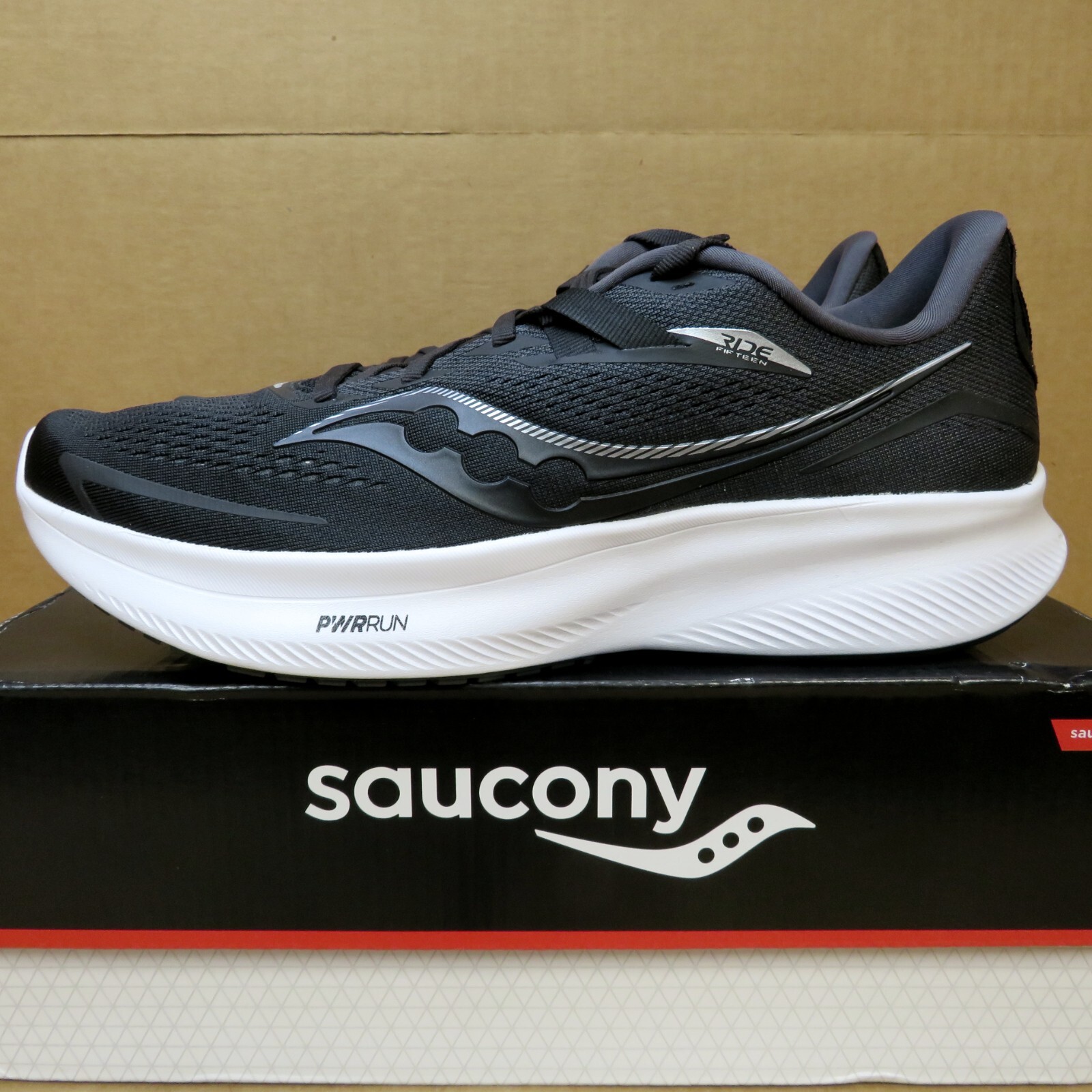 Saucony Ride 15 Running Shoes (Men’s Size 10.5 D)…Mostly Black Color