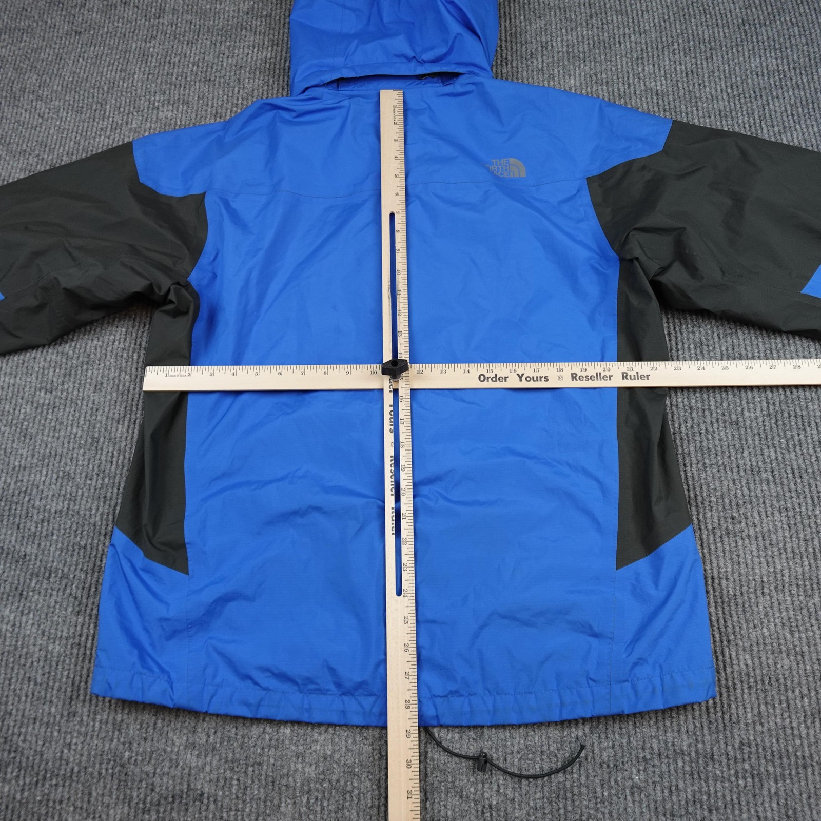 The North Face Goretex Jacket Mens Large Blue Hooded Ski Snow Shell Waterproof