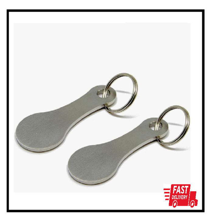 Mini Aluminum Alloy Key Ring Shopping Trolley Tokens – Small Aldi Quarter Holder