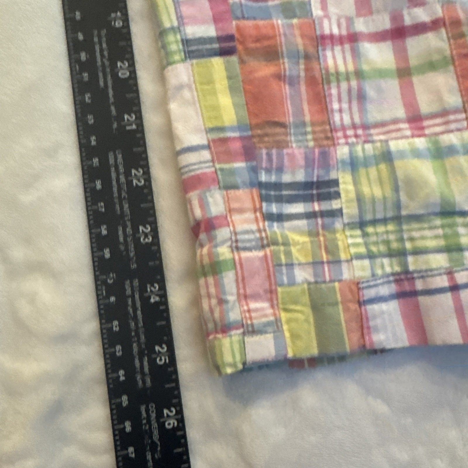 Brooks Brothers Patchwork Madras Pants Womens 10 Multicolor Pastel Plaid Size 10