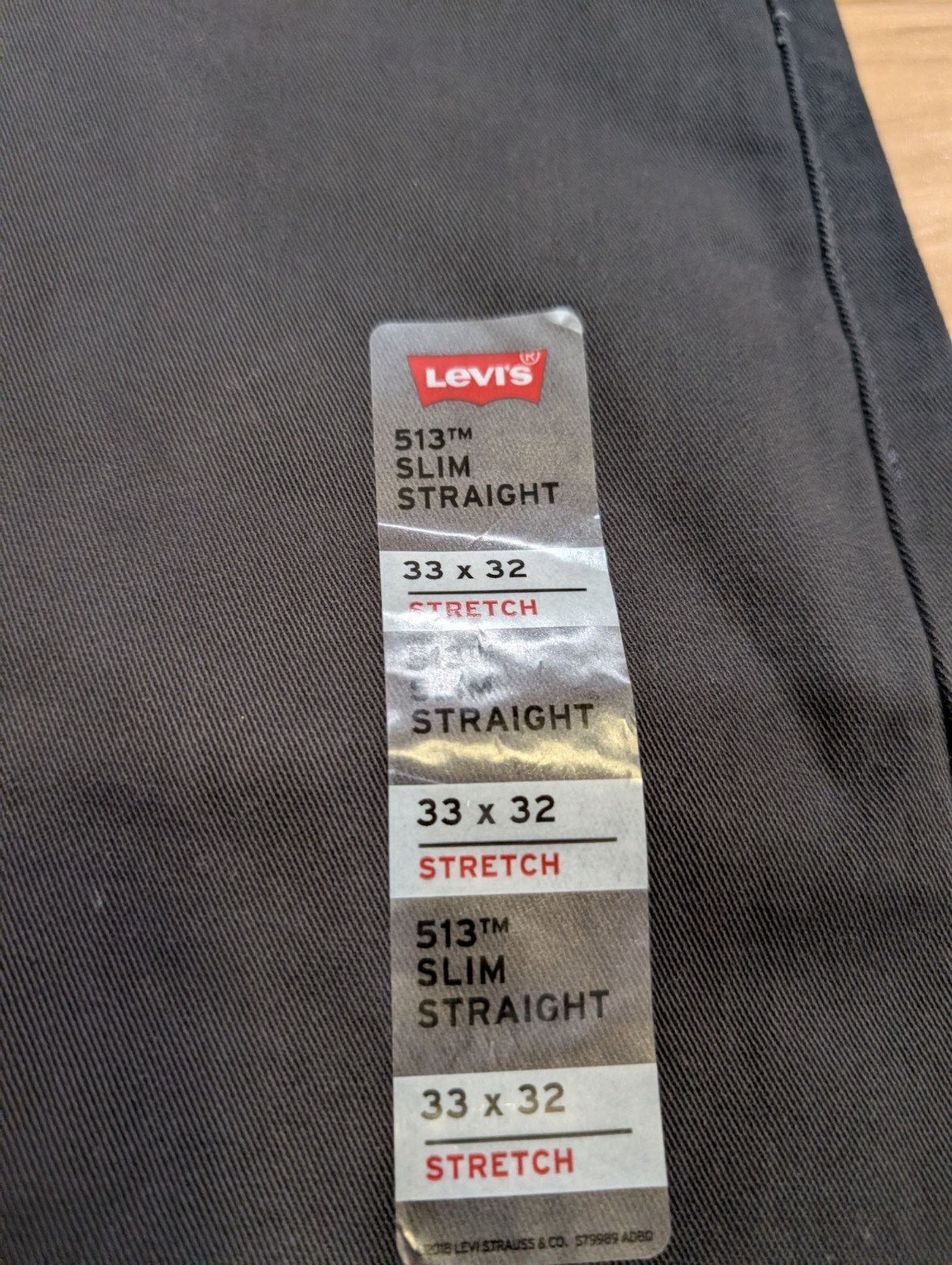 Levi’s 513 jeans 33×32 Slim Straight Fit Stretch #085130947 New