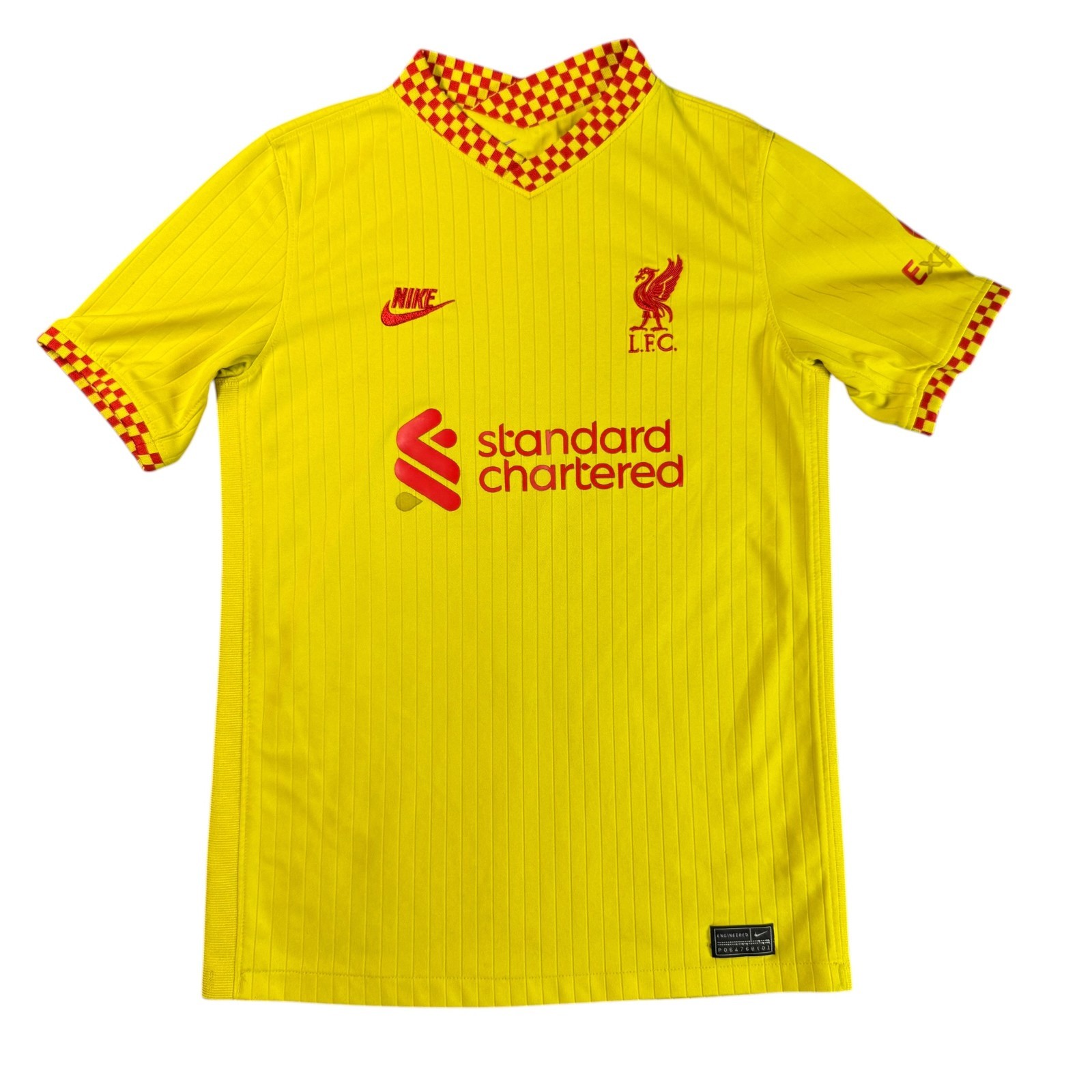 Nike Dri-Fit Liverpool FC 21/22 Stadium Yellow LFC T-Jersey Henderson Football