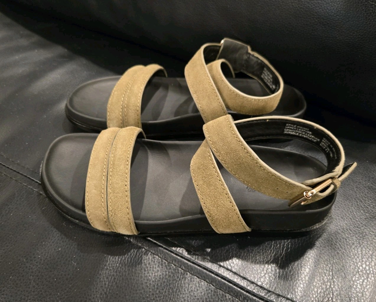 Madewell The Caro Ankle-Wrap SandalsSuede Aged Olive Sz 5.5 New In Box
