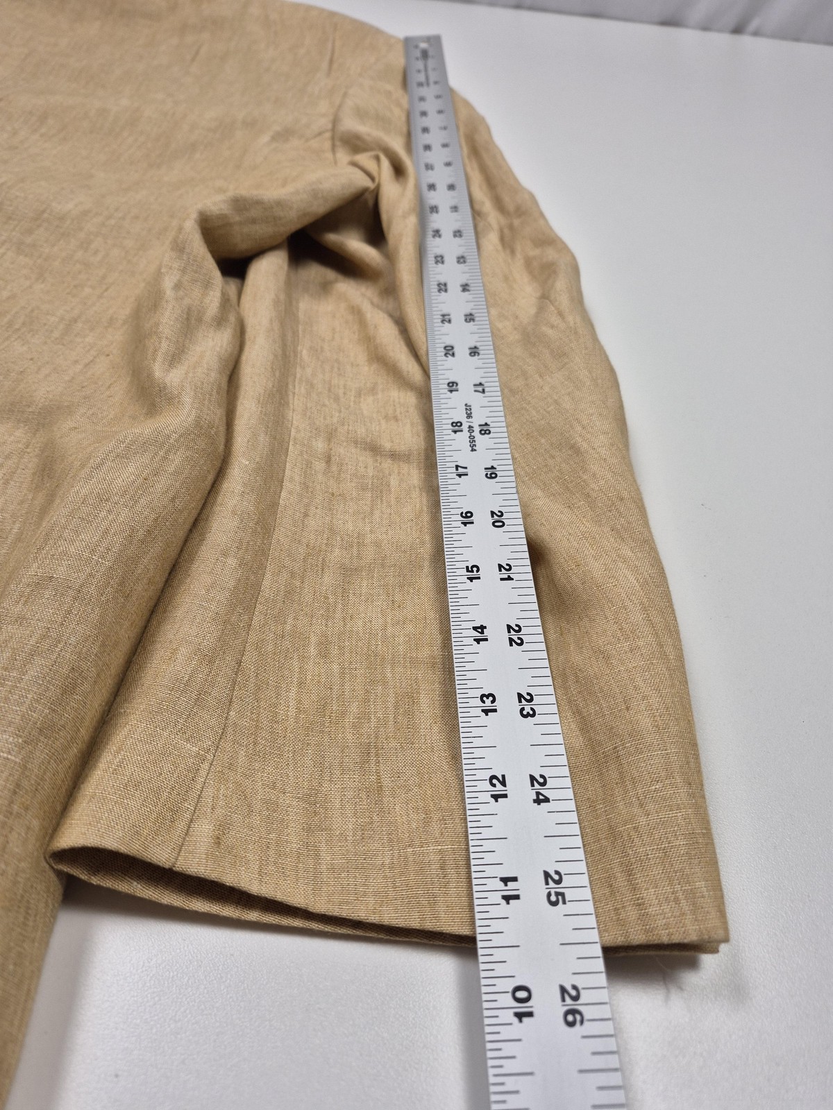 VTG Haspel Suit Men’s 48R Beige 100% Linen 2 Piece 43×36 Manor Pleated NWT