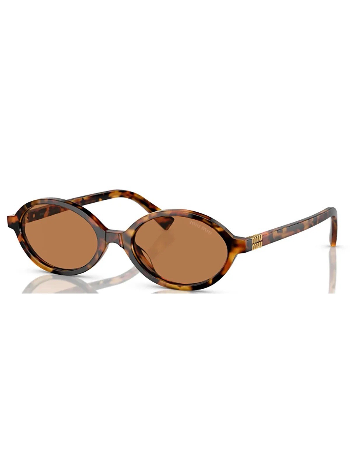 MIU MIU MU 04ZS 19P2Z1 Light Havana Brown Lens Women Sunglasses AUTHENTIC
