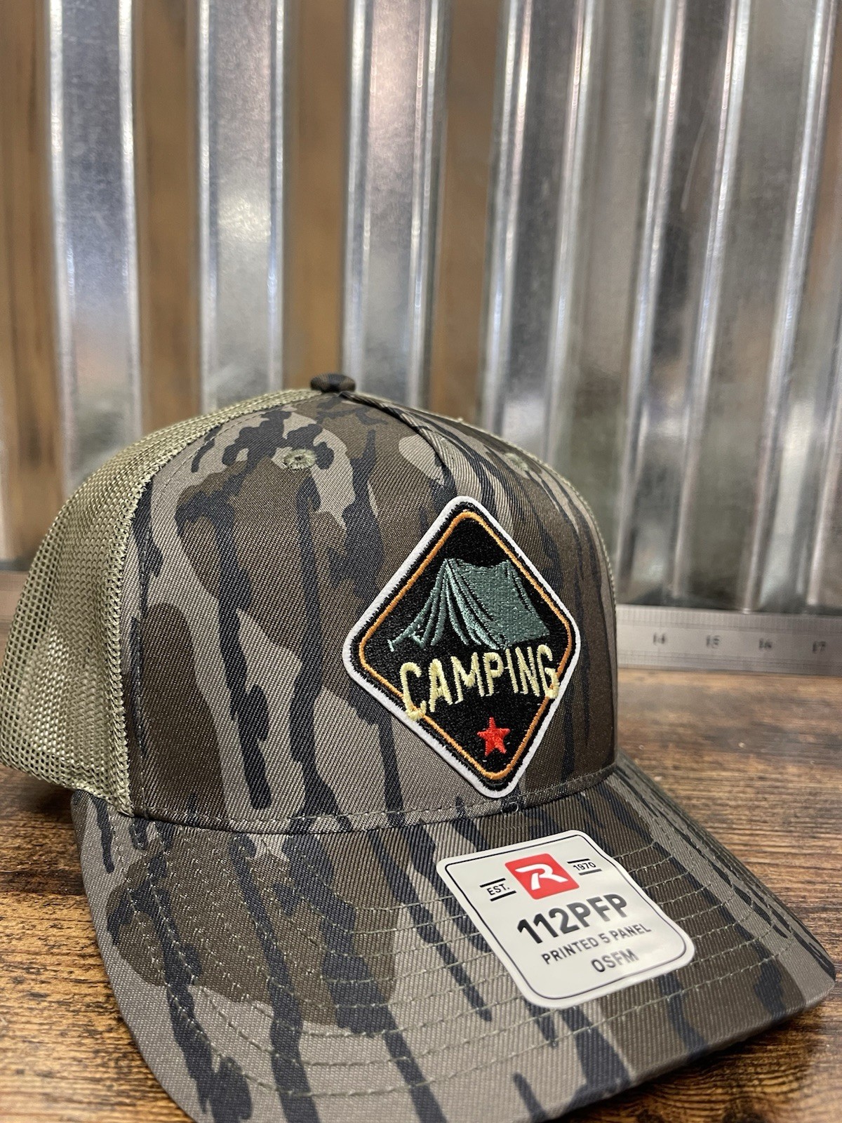 Mossy Oak Bottomland/ Loden Camping Richardson112 Camo Trucker Hat Campground