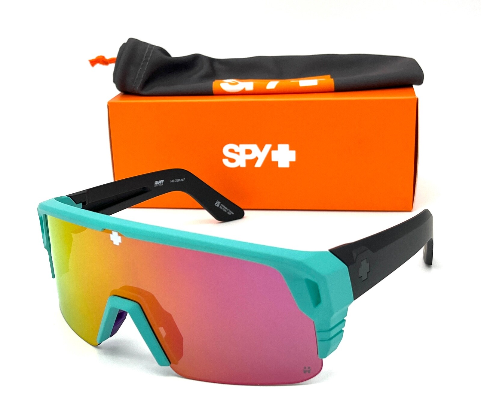 SPY MONOLITH 5050 Matte Teal / Happy Gray Green Pink 142mm Sunglasses