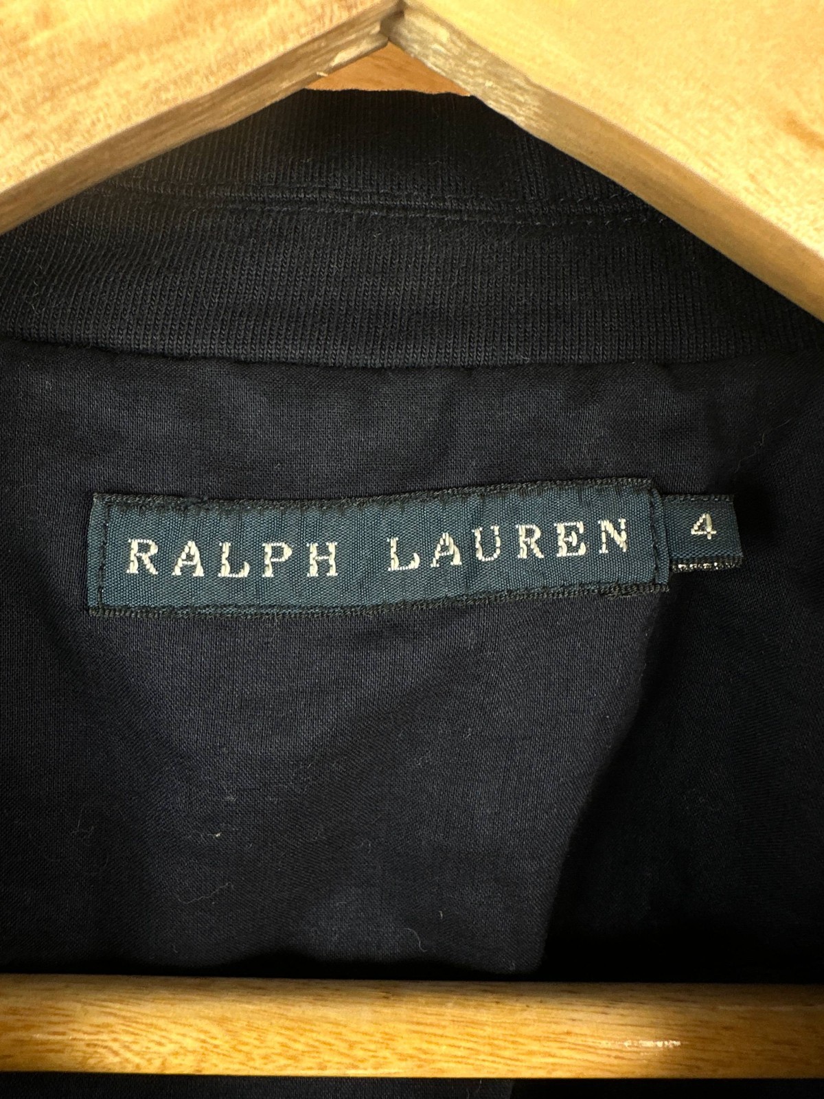 💄Ralph Lauren Navy Blue Stretch Cotton Blazer Jacket Navy SZ 4 (US DUTIES PAID)