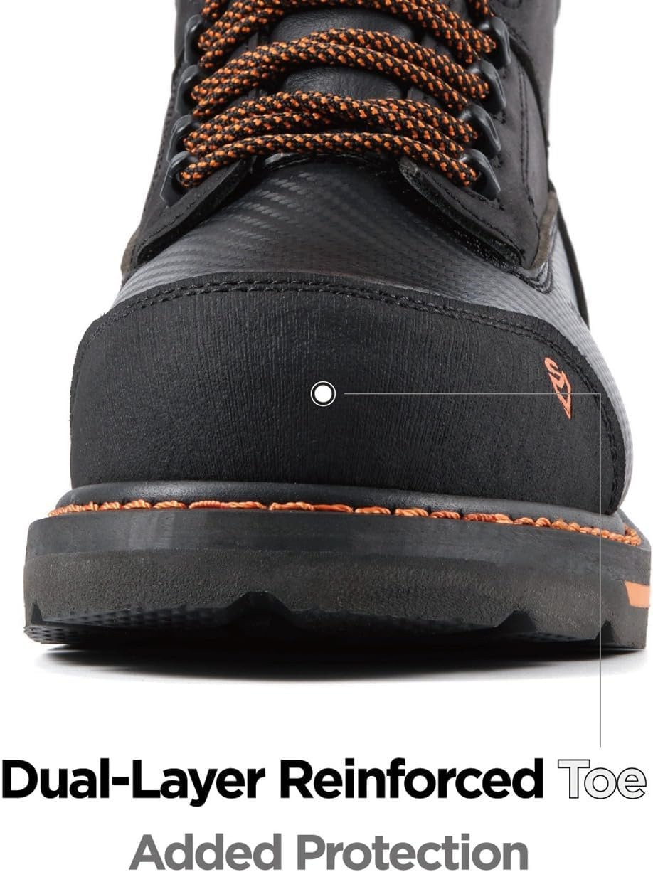 SUREWAY Men’s 6″ Waterproof Soft/Composite Toe Work Boots – Crazy Horse Leath…