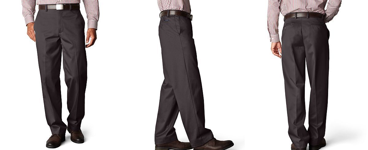 Mens Pants Chino GRAY 28 32 34 38 40 44 x 29 30 32 34 NEW PLEATED EWC