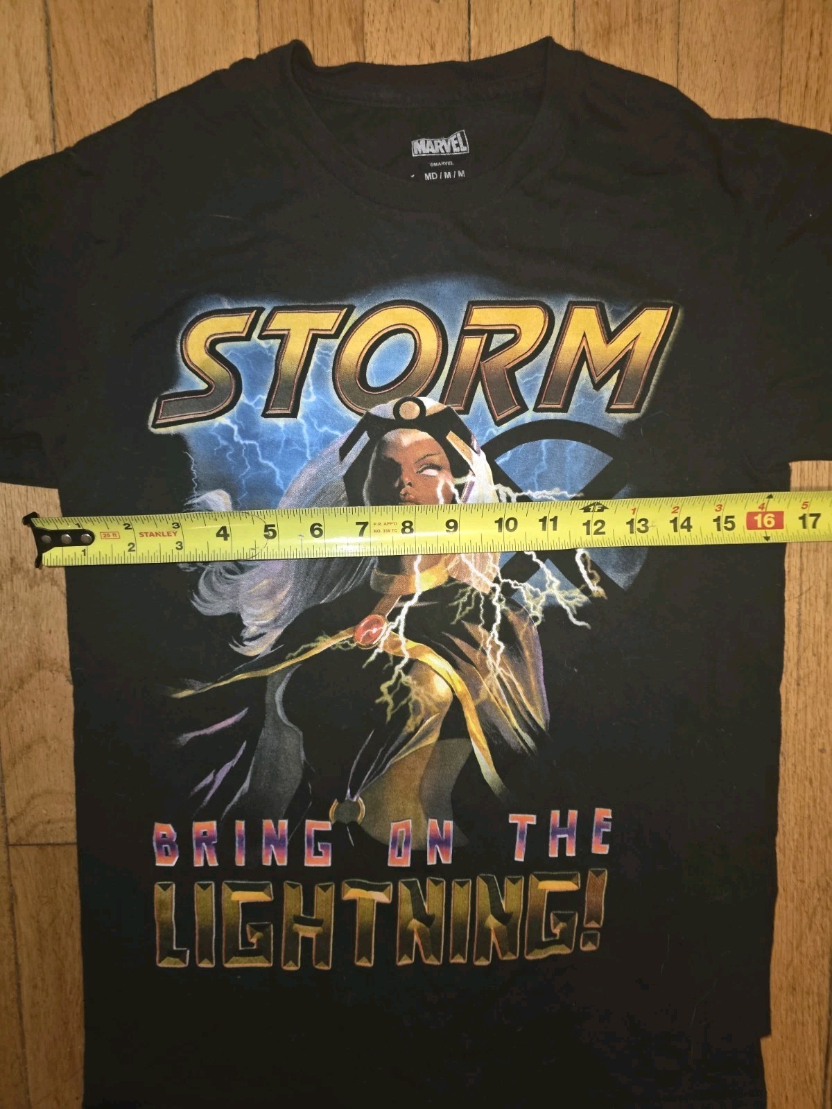 Pre-Owned Marvel Comics X-Men STORM “Bring On The Lightning” Black t-shirt sz M