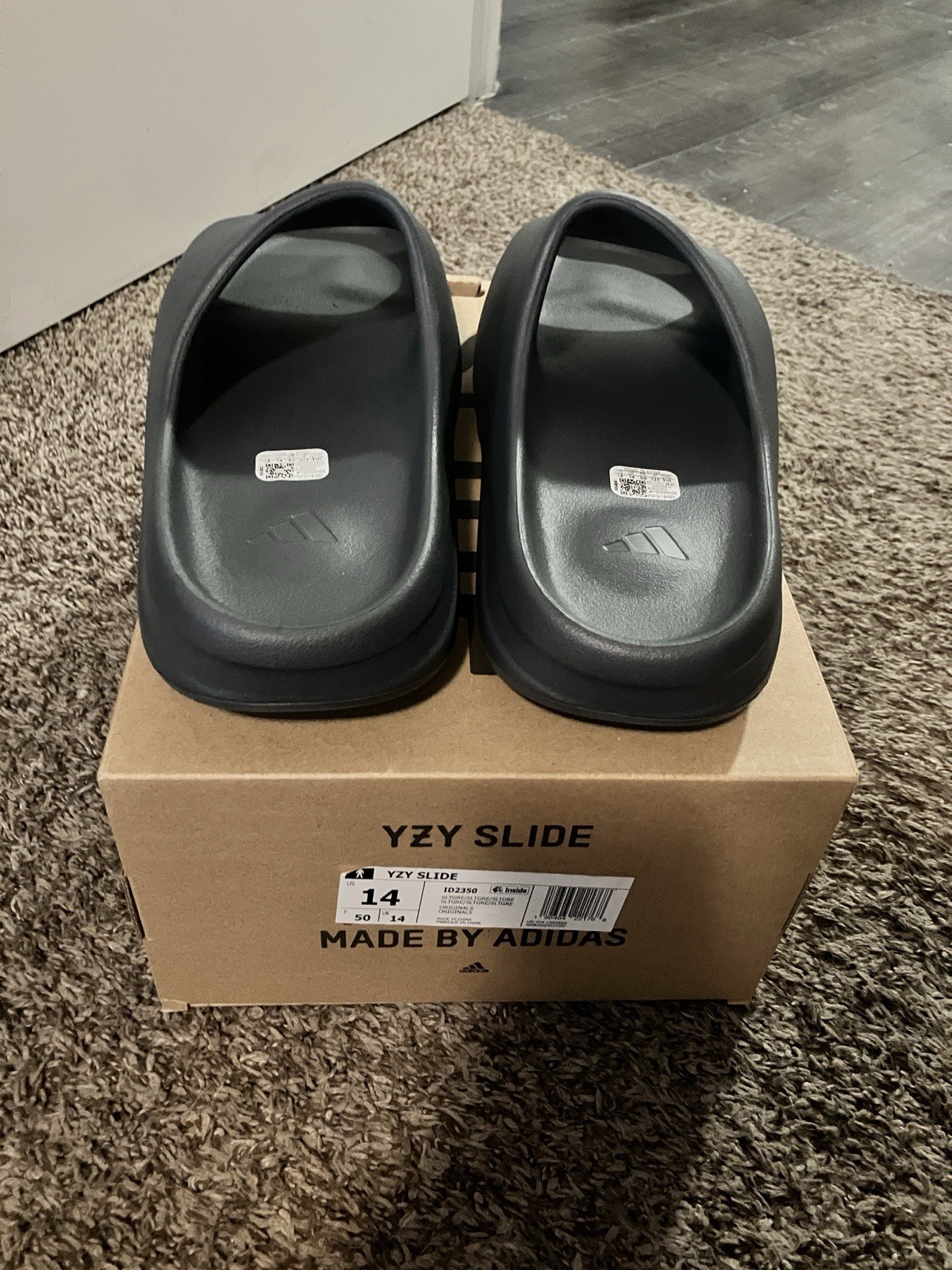 Adidas Yeezy Slide ‘Slate Grey’ Size 14 ID2350 Men’s BRAND NEW DS