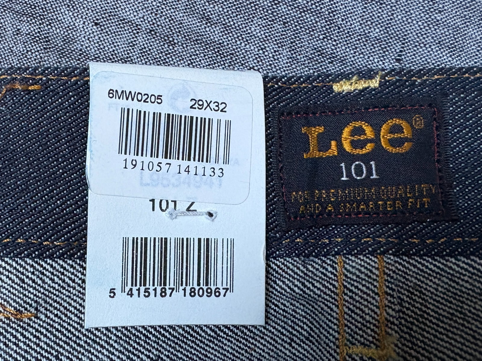 Authentic Lee 101Z Japanese Selvedge Denim Jeans Dry Indigo Made Italy 29×32 NWT
