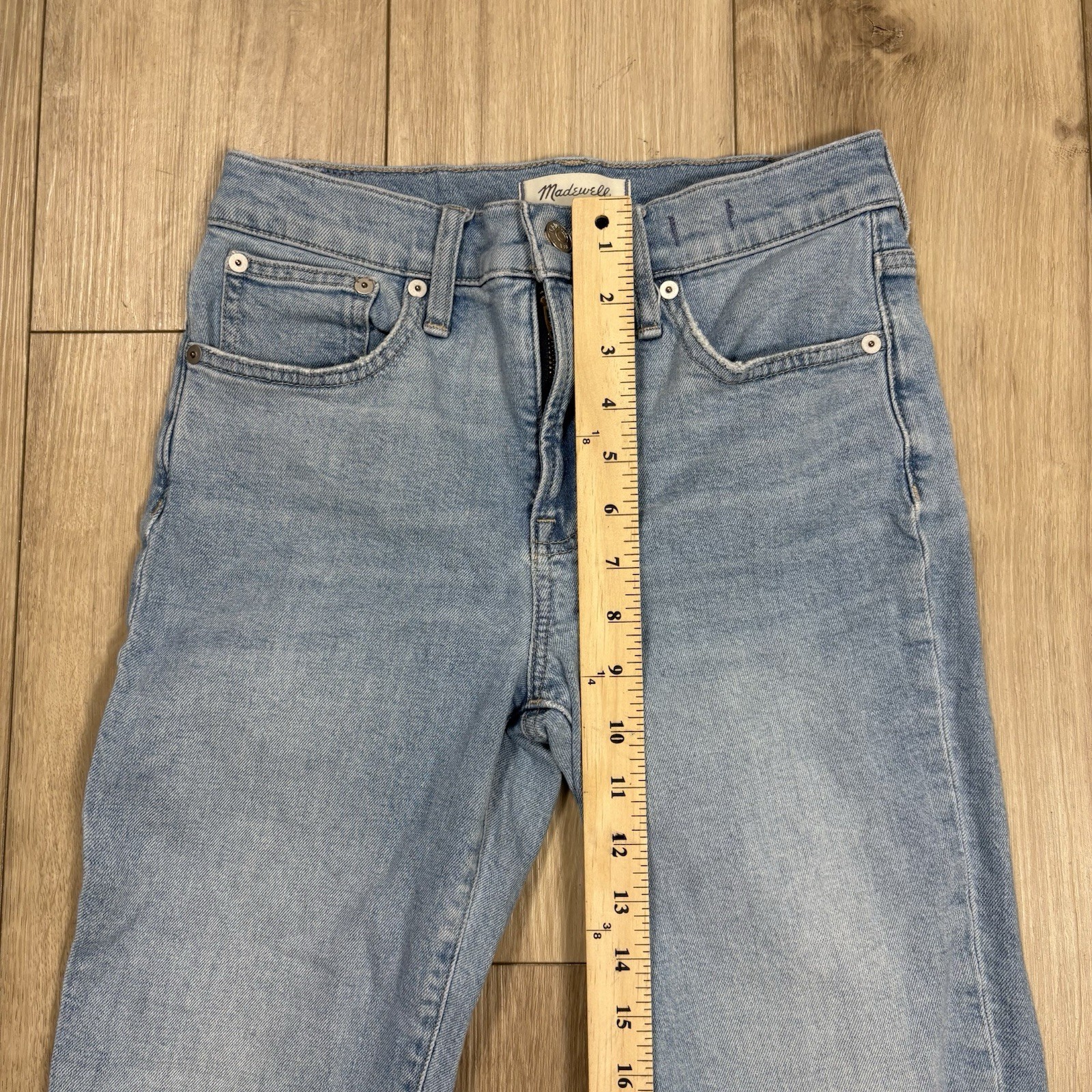 Madewell The Perfect Vintage Cropped Jeans Womens 25P Blue Light Wash High Rise