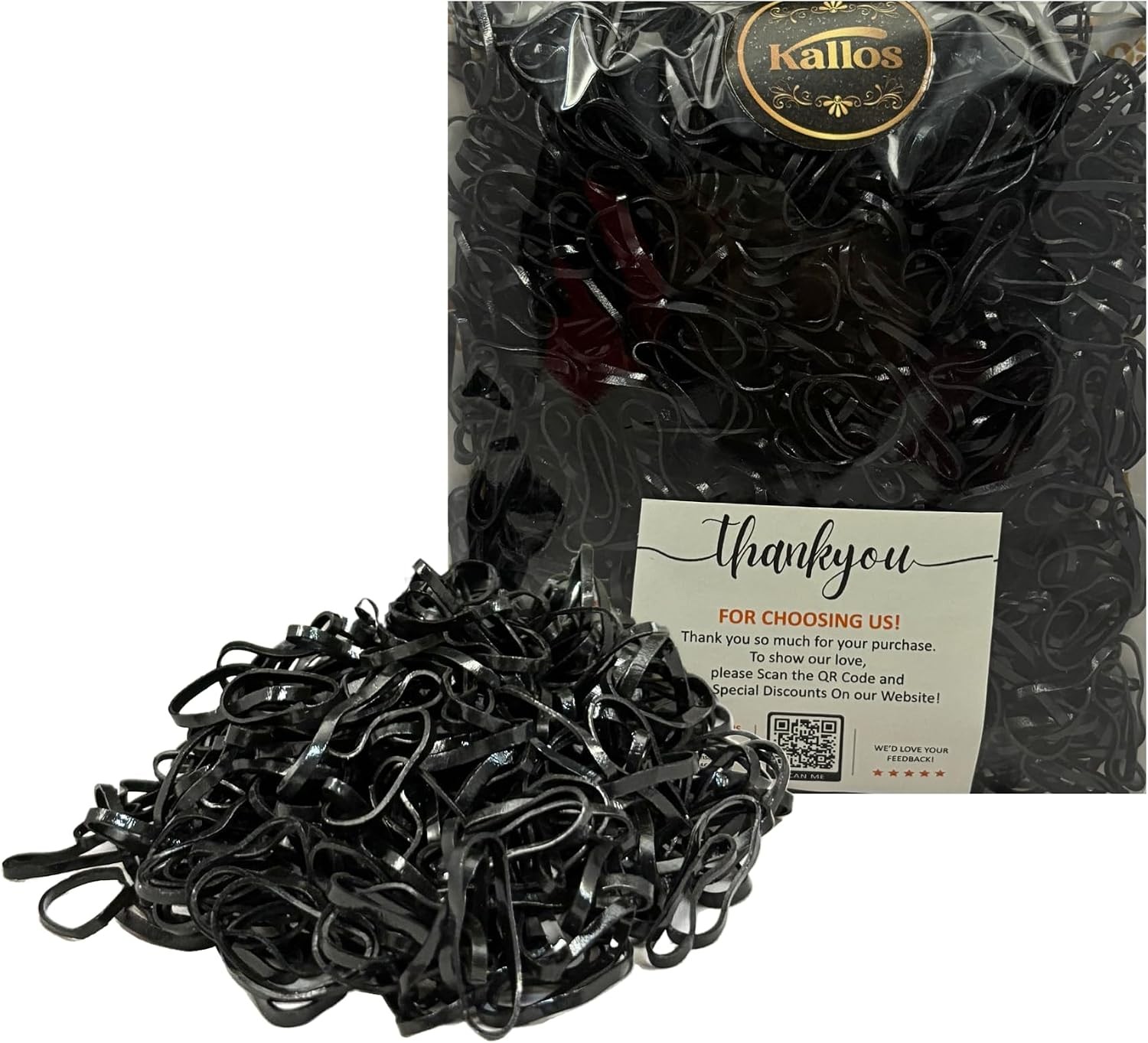 500 Pack Rubber Bands for Hair – 22mm Durable, Non-Slip Elastic Hair Ties for
