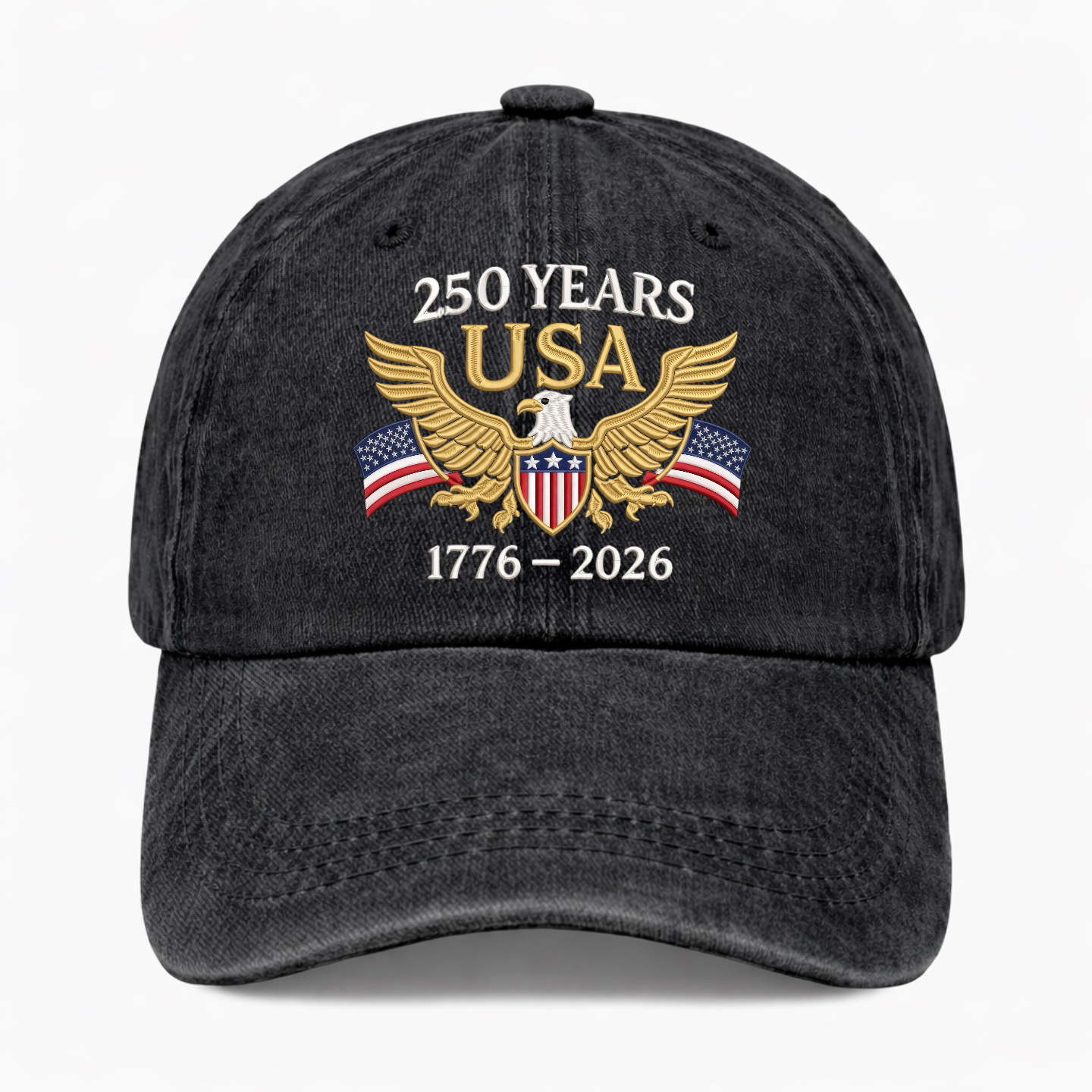 America 250 Years Hat 1776-2026 Patriotic Eagle USA Flag Dad Cap Gift Adjustable