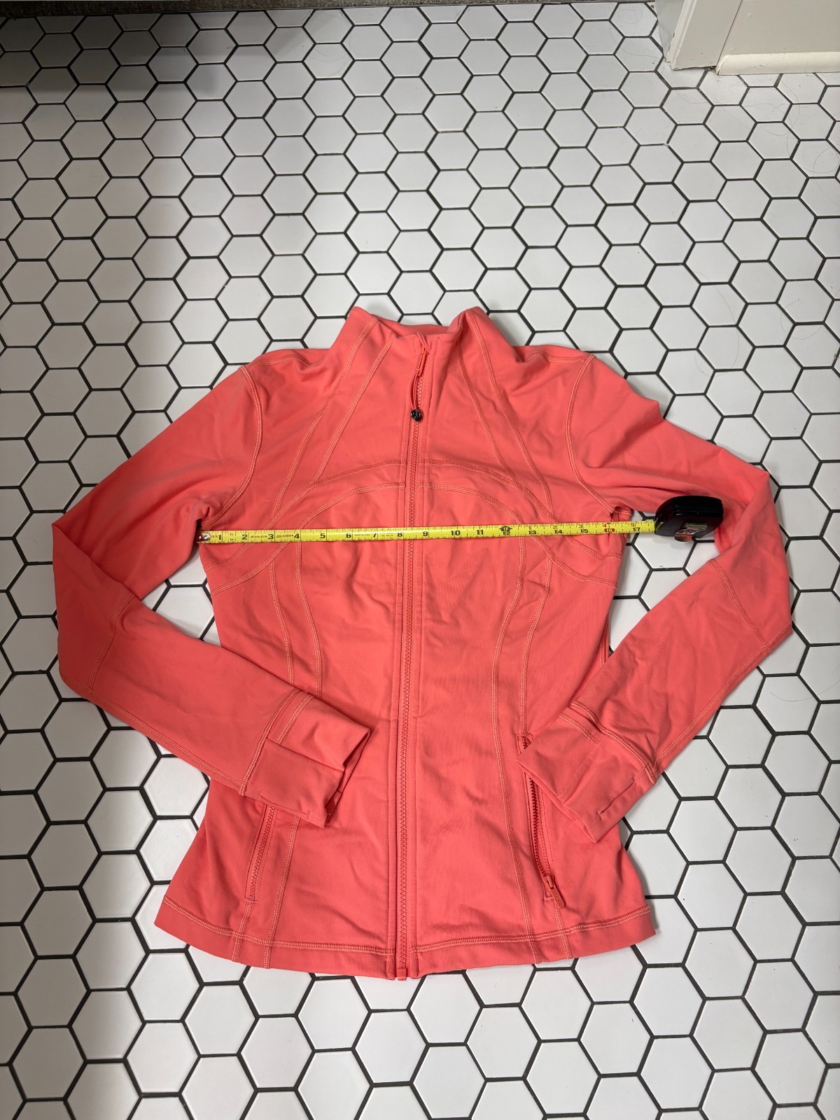 Lululemon Define Jacket Raspberry Cream Womens 8 Luon Athletic Track Full Zip