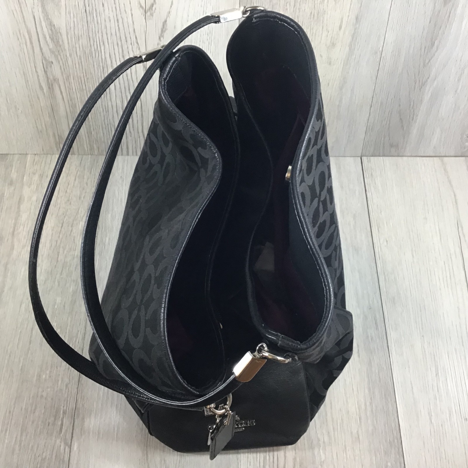 COACH Madison Phoebe Signature Collection 3 Compartment Hobo Shoulder Bag Purse