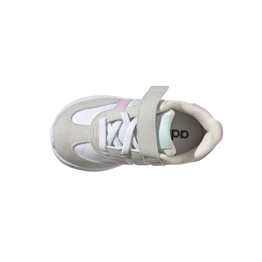 adidas Run 70S 2.0 Elastic Lace Slip On Toddler Girls Grey, White Sneakers Casu