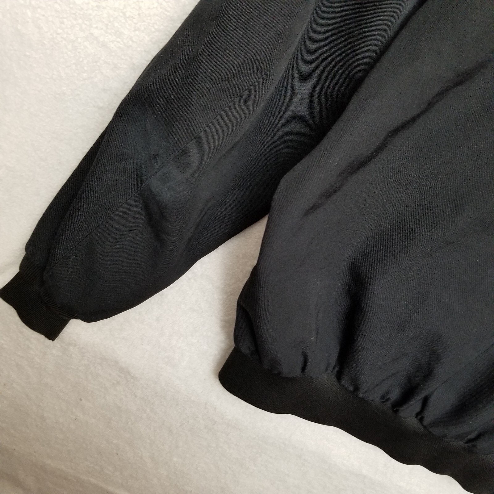 Neptune Garment Co Mens 46 Long Black Polyester Wool Full Zip Jacket