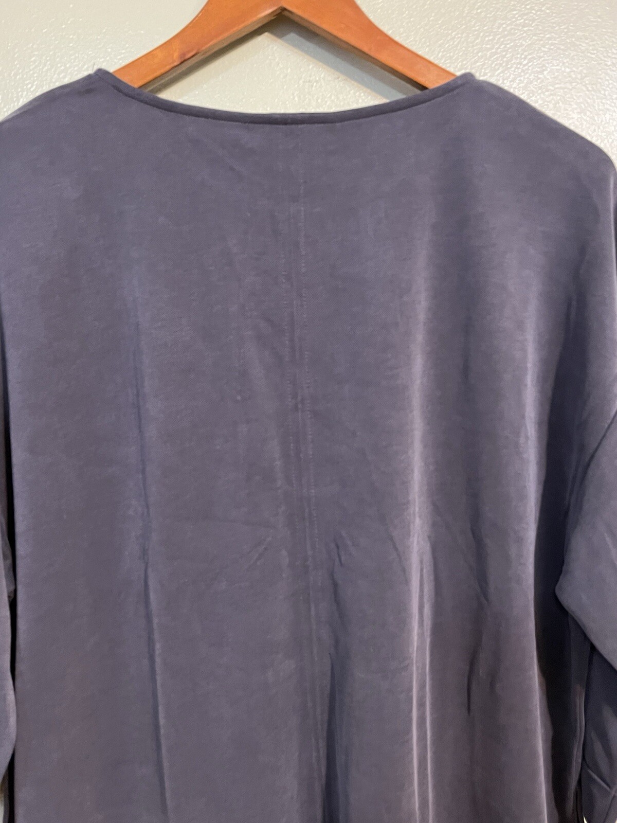 J Jill Womens Stone Washed Navy Blue Pullover Dress Pockets Comfy Soft S New
