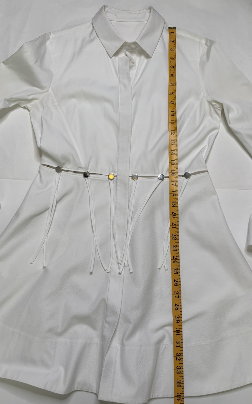 Alexander Wang Cotton Poplin Shirtdress White Size 10 Buttoned Cutout