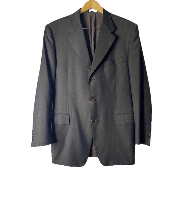 VTG 90s Canali Italy Wool Bemberg Lined Saks Fifth Ave 3-Button Blazer 44L