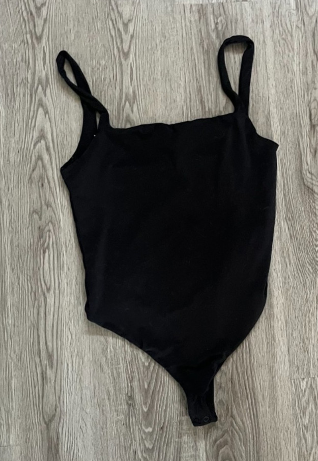 NA-KD Cotton On Body Black Sleeveless Basic Soft Bodysuit, Size Medium