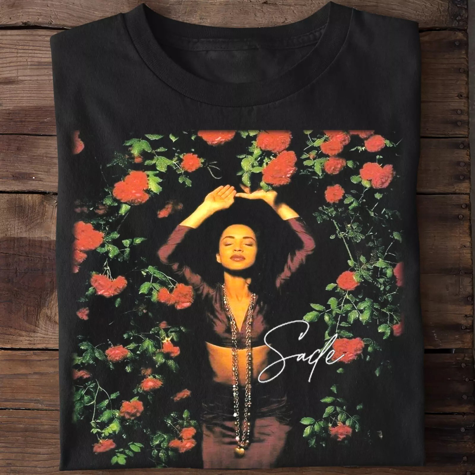 Sade Singer Flower Retro T-Shirt S to 5X, Gift For Fan