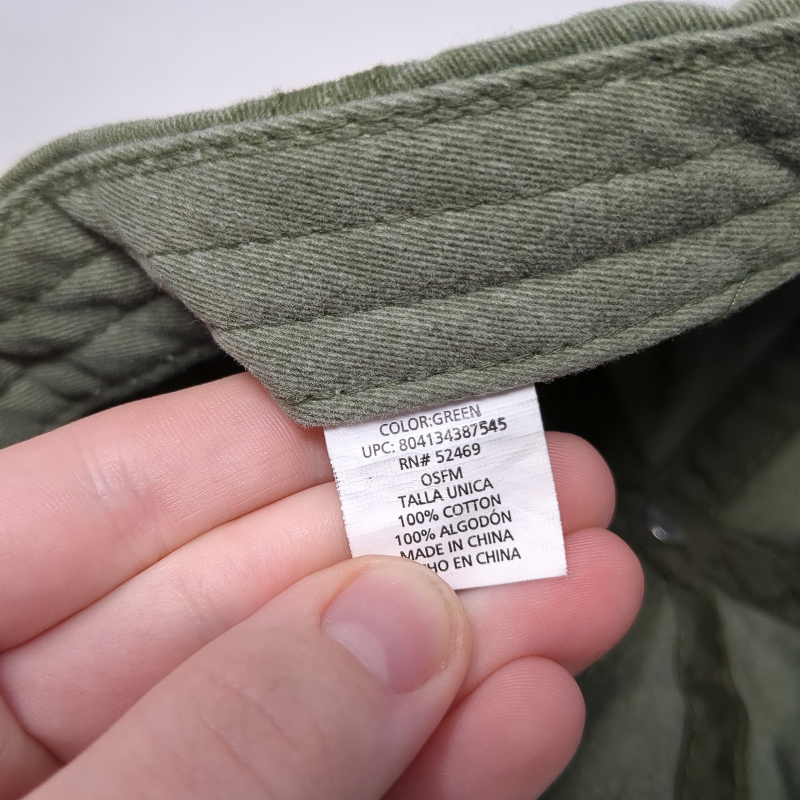 Unbranded Slideback Hat Green Solid One Size Adjustable Outdoor Blank