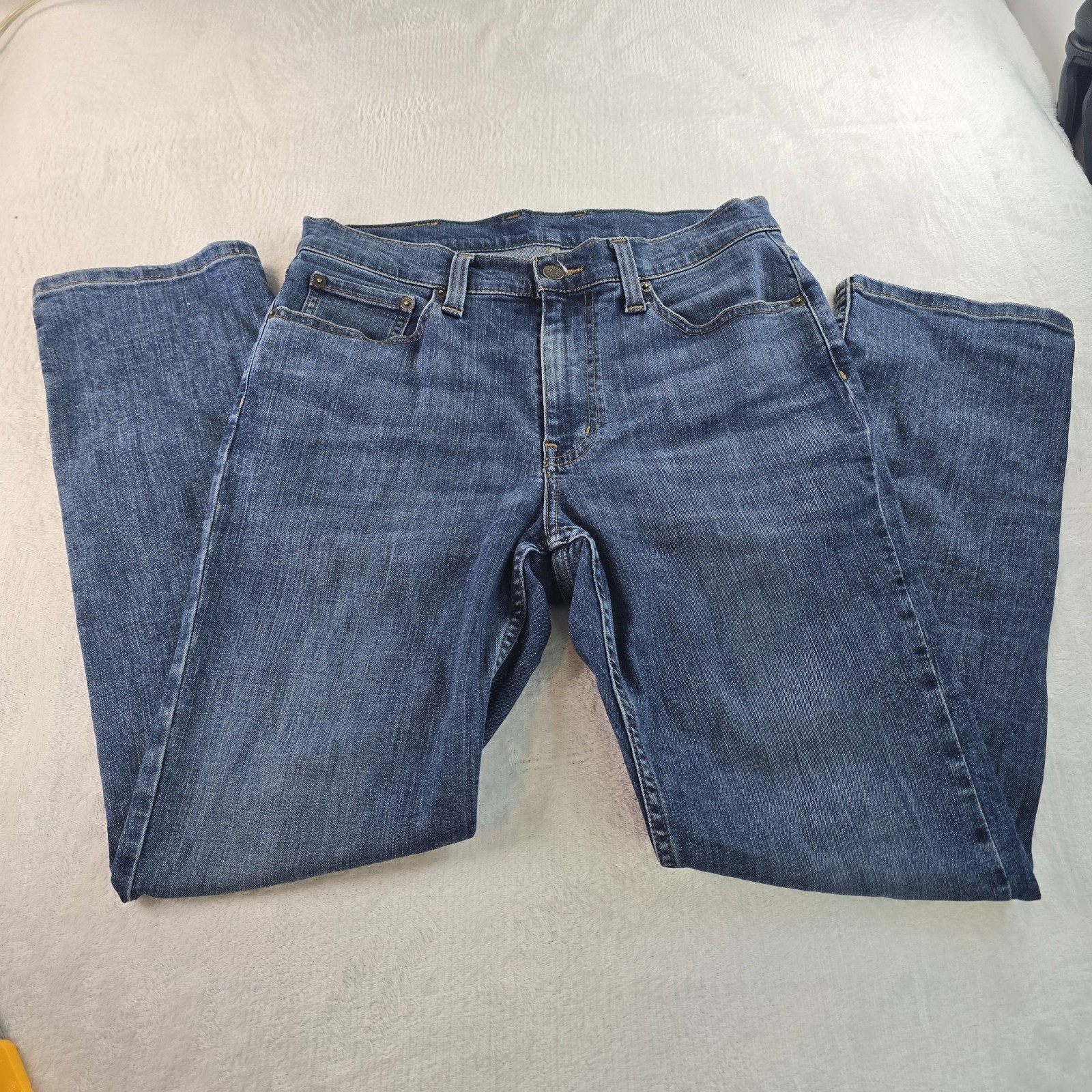 LL Bean Mens BeanFlex Jeans Standard Fit Straight Leg Stretch Size 30×29