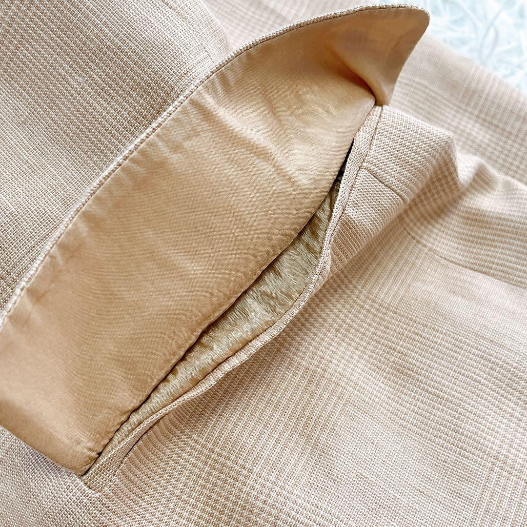 Max Mara Summer Jacket, Women’s, Linen, Beige Check, Size XS