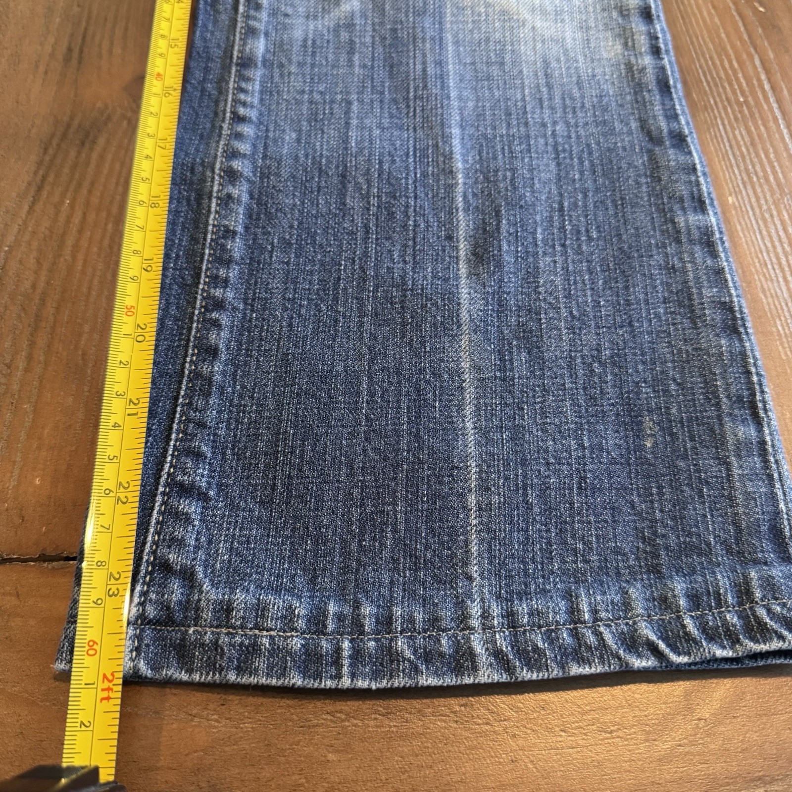 Y2K 7 For All Mankind Women’s Bootcut Jeans Distressed Stretch Blue Size 26 USA