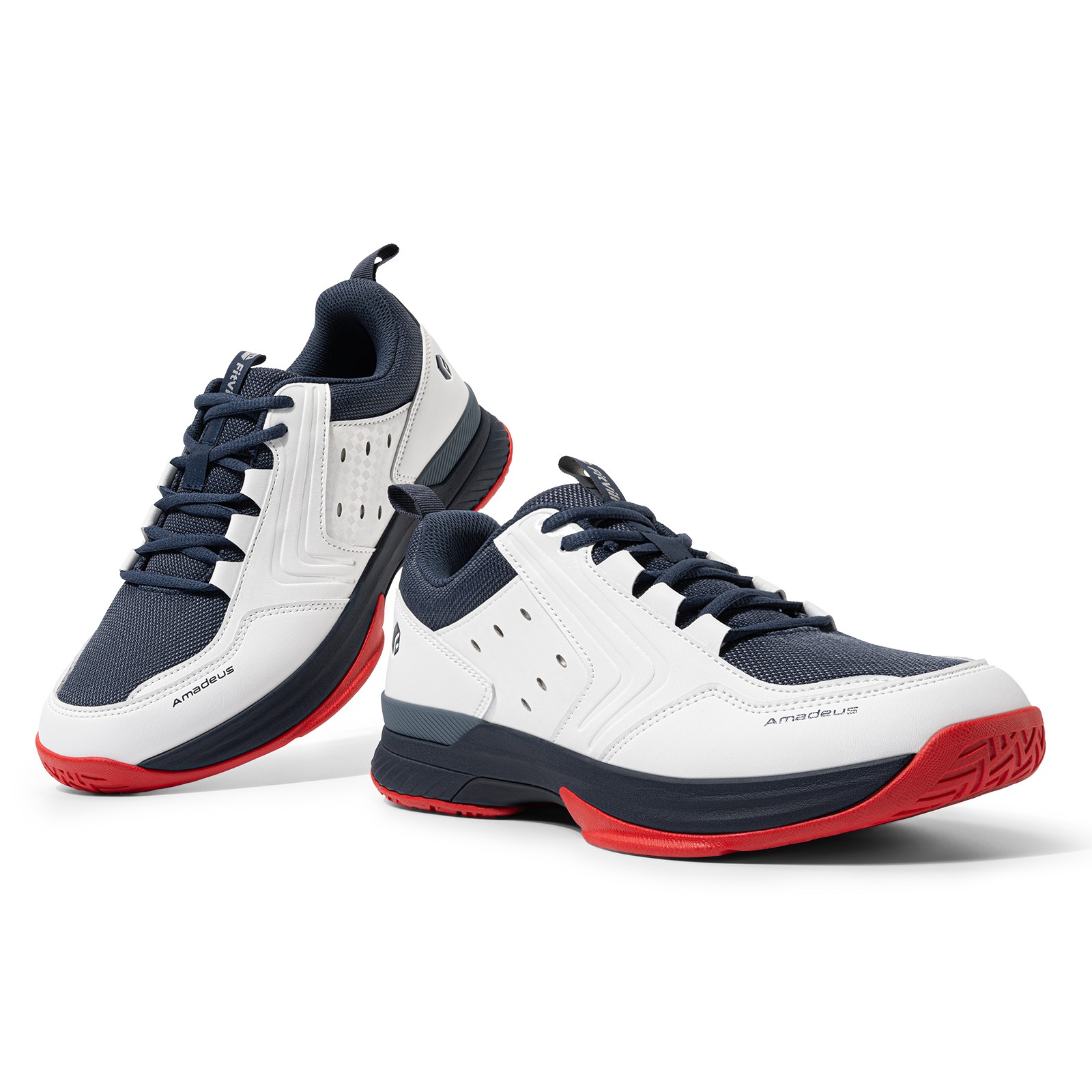 FitVille Men Tennis Shoes Wide Width Pickleball Court Racquetball Squash Sneaker