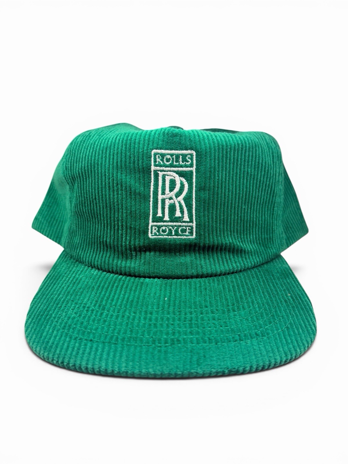 Vintage Rolls Royce Corduroy Snapback Hat Baseball Cap cord cars racing 90s