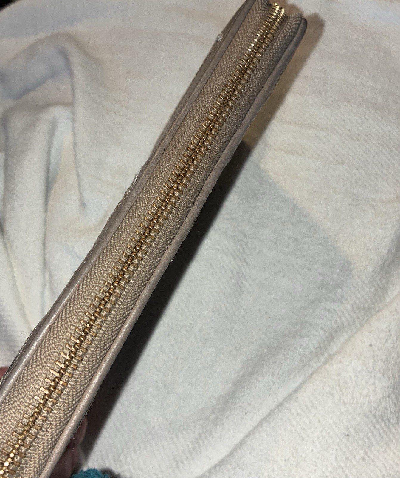Coach Madison brown beige & black patchwork diamond pattern wallet
