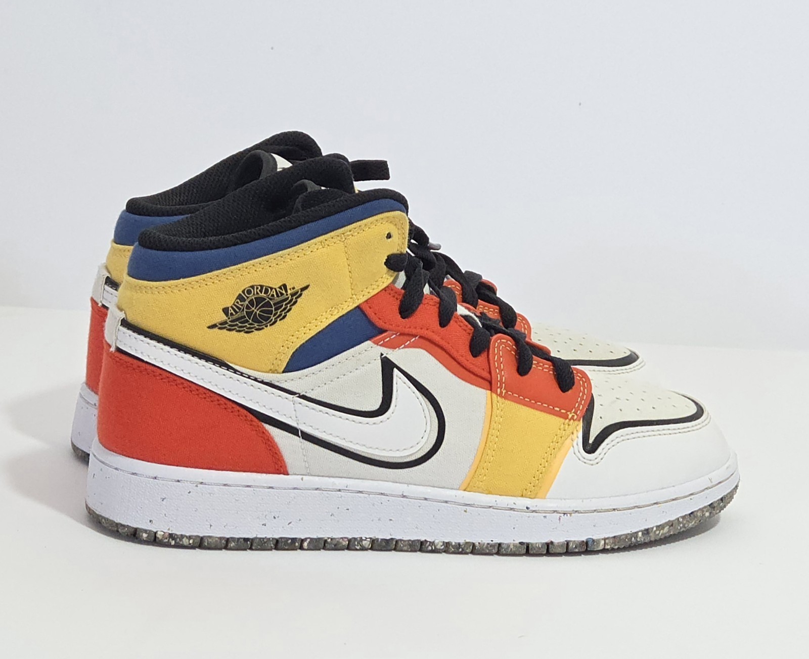Air Jordan 1 Mid SE GS ‘Multi-Color Canvas’ Size 7Y PREOWNED