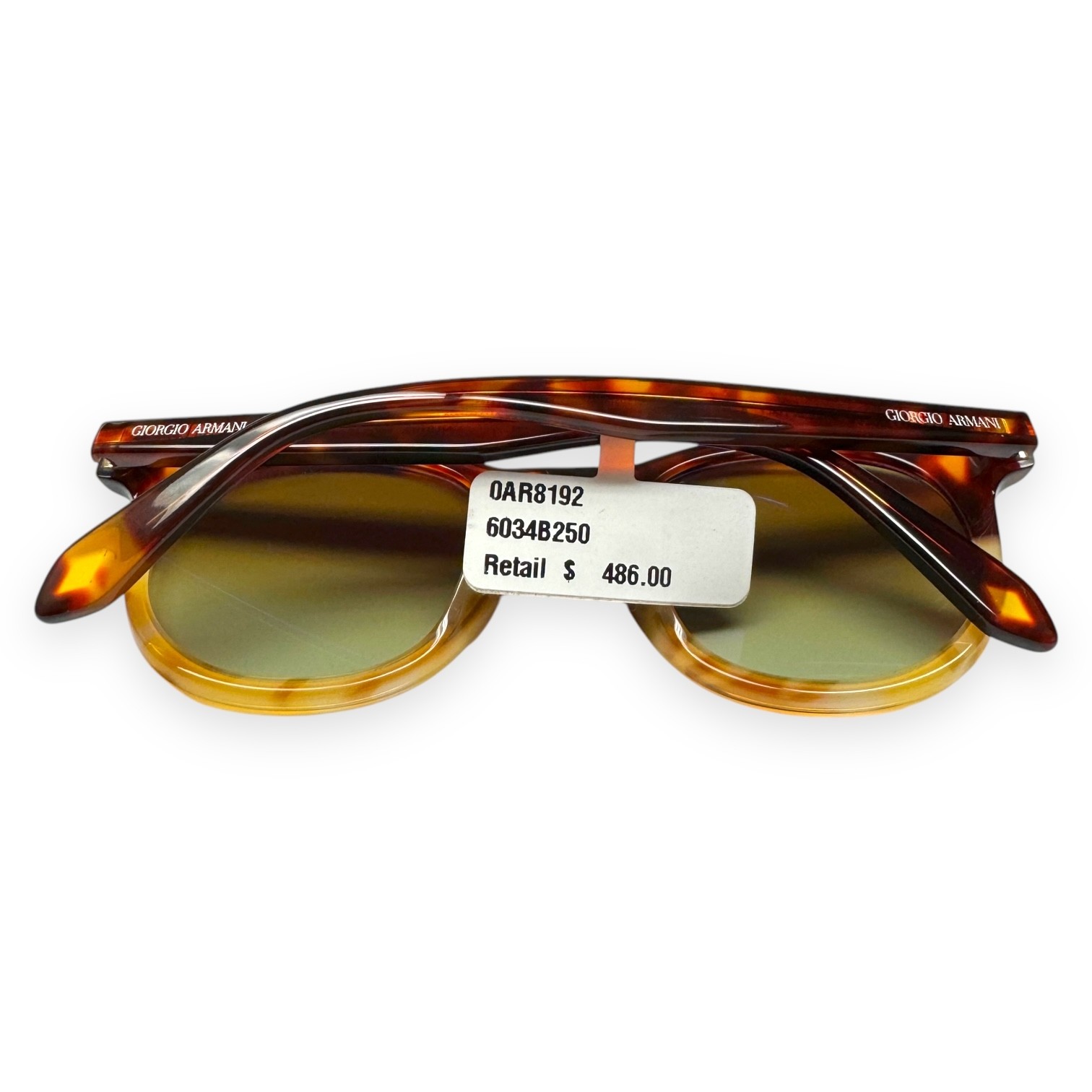 Giorgio Armani Sunglasses AR 8192 6034/B2 Polished Red Brown Honey Havana w/case