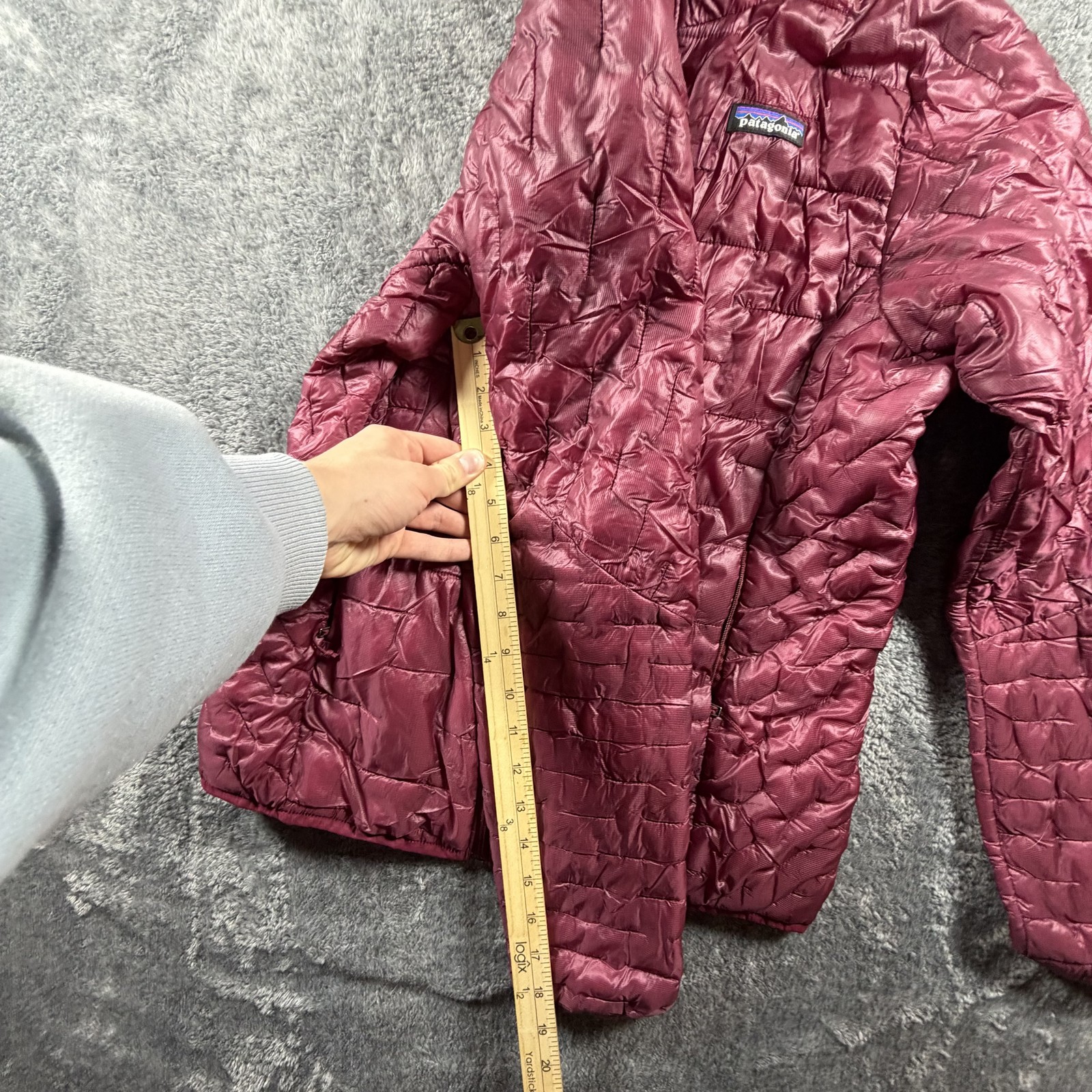 Patagonia Nano Puff Jacket Womens Medium Pink Full Zip Quilted Outdoor READ