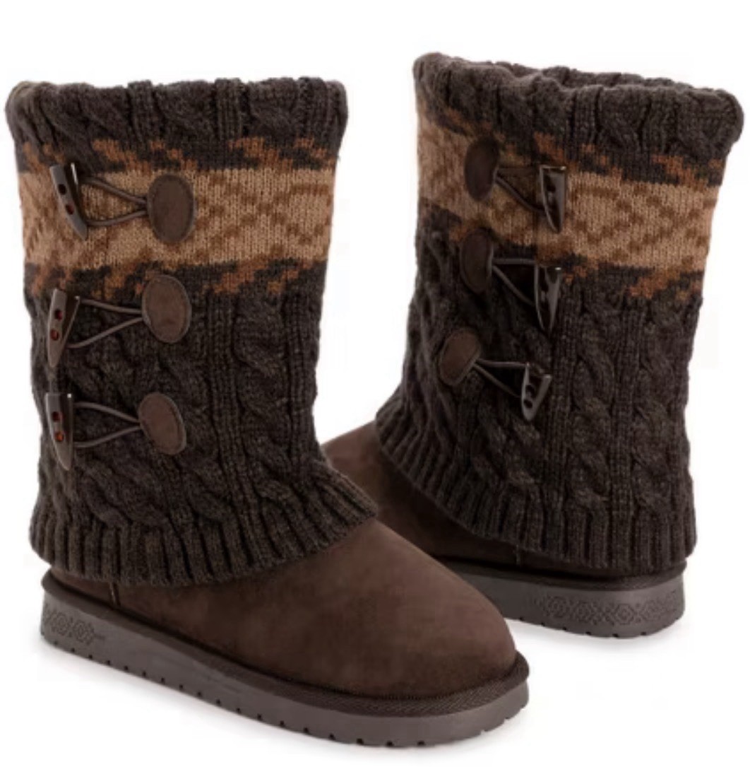 NEW – MUK LUKS Women’s Cheryl Cuff Winter Boots – Java Marl, 9W NWT