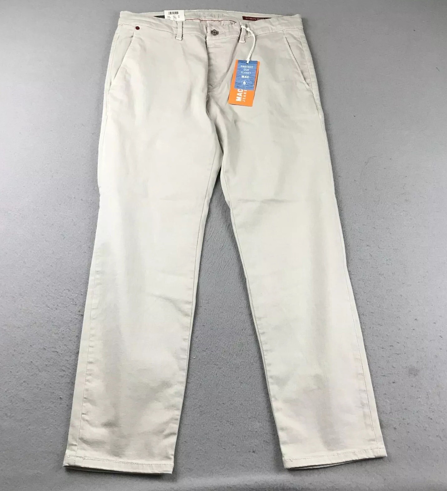 Mac Jeans Pants Mens 35X30 Ivory Straight MacFlexx Ultimate Driver Pant NWT
