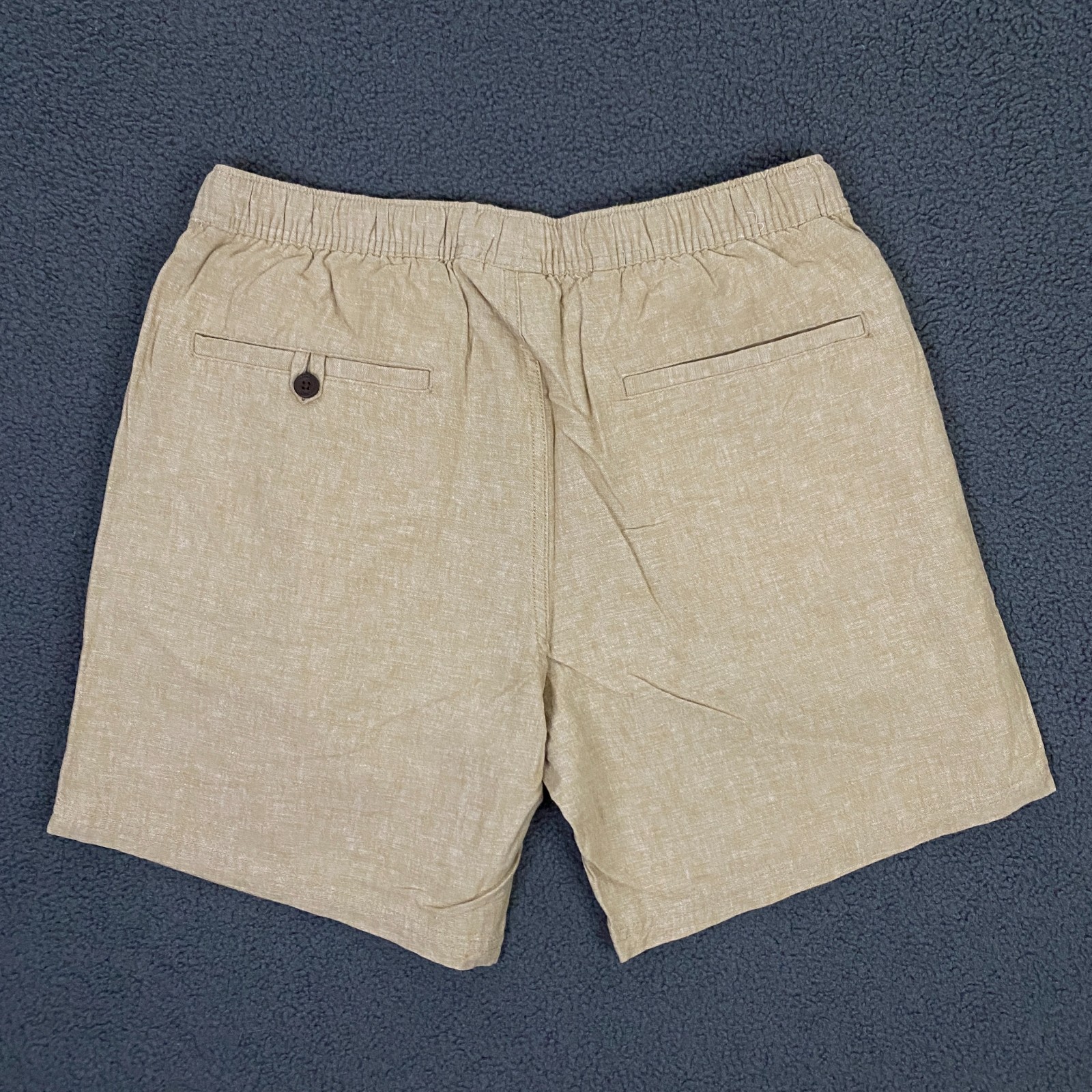 Katin Isaiah Local Short Mens Medium Cotton Linen Blend Drawstring Khaki Tan NWT