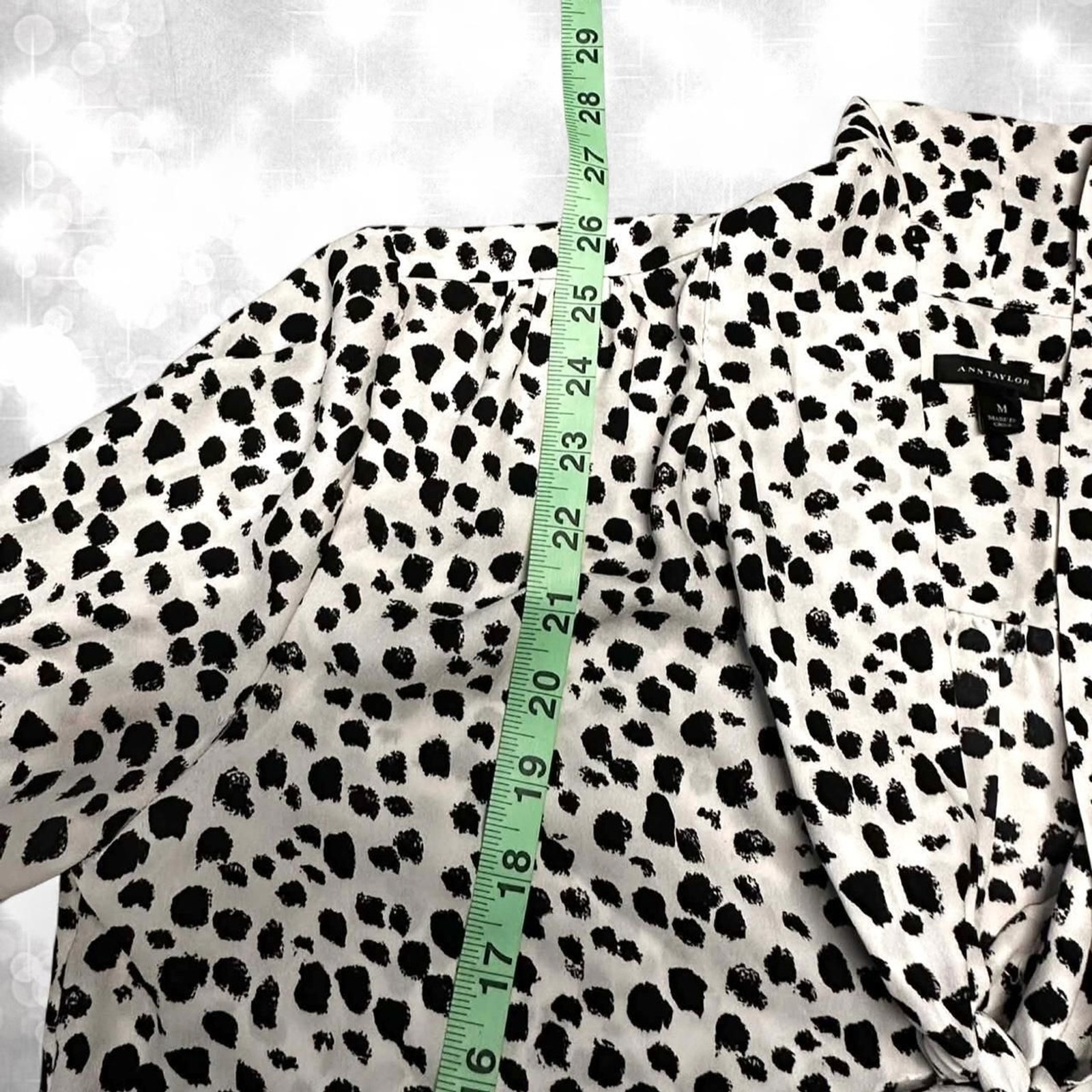 Vintage style long sleeve polka dot tie front button up top
