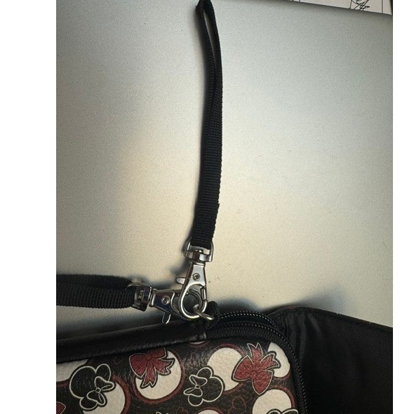 Disney Parks D-Tech Minnie Mouse Crossbody Phone Bag Black Red Bows Pouch