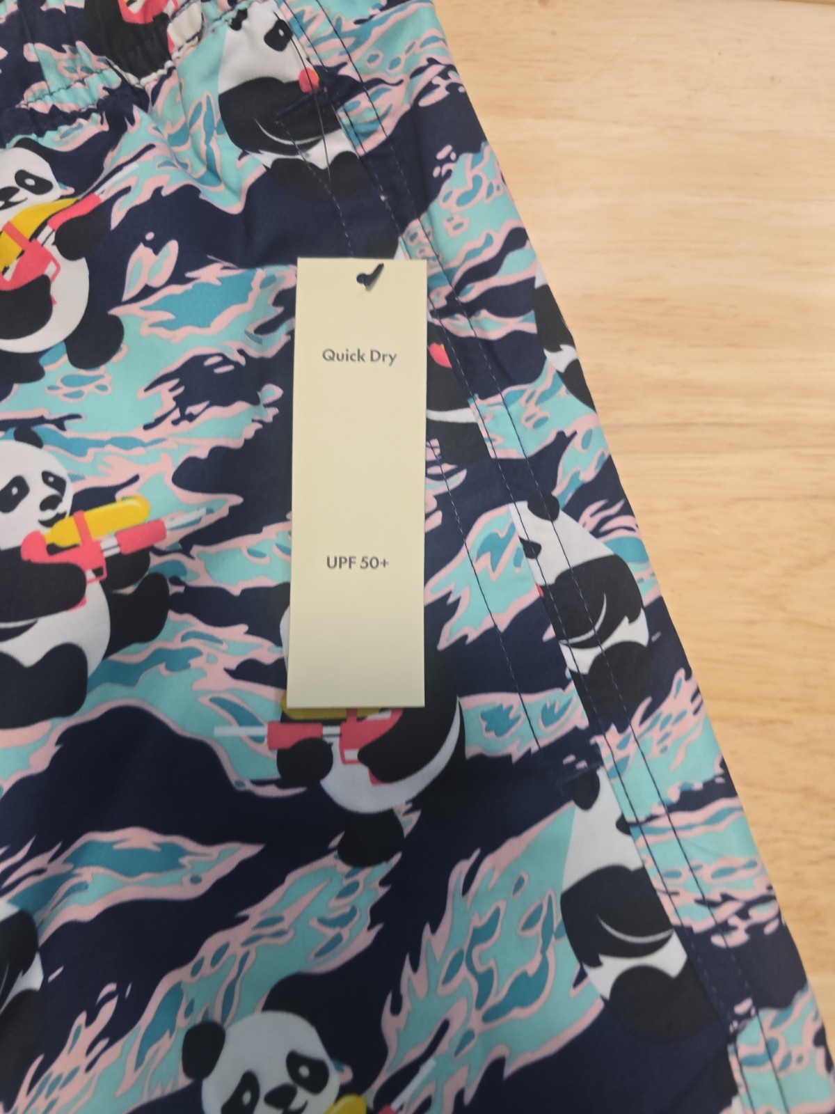 No Boundaries Men’s Elastic Waist Swim Trunks 6″ Inseam Multicolor 2XL (44-46)